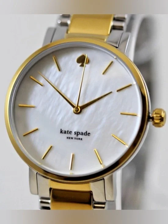 Kate Spade Gramercy Two Tone Stainless Steel Watch & Dust Bag - Picture 3 of 4